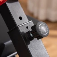 Soozier Adjustable Hyper Extension Dumbbell Weight Bench, Foam Leg Holders, Exercise Abs, Arms, Core, Strength Workout Station for Home Gym, Red(m-8)