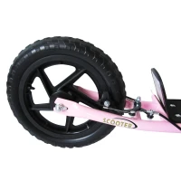 HOMCOM Kick Scooter for Kids 5-12 Years Old with Adjustable Height Handlebar, Non-slip Footplate, Big Wheels, Rear Brake, Pink(m-8)