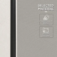 Outsunny Folding Room Divider with Castor Wheels, Rolling Privacy Screen for Patio Backyard Pool Hot Tub, 5.6ft Tall(m-9)