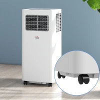HOMCOM 8000 BTU Mobile Air Conditioner, 345 Sq. Ft., AC Unit with Dehumidifier, Sleep, 24H Timer On/Off, Window Kit, White(m-8)