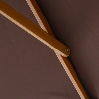 Outsunny Patio Umbrella Market Patio Sun Umbrella Rectangle Coffee(m-11)