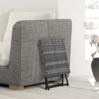 Outsunny Rattan Coffee Table Folding Patio Outdoor Side Table Wicker for Balcony, Porch, Poolside, 15.75"x15.75"x15.75", Grey(m-9)