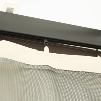 Outsunny Replacement Mosquito Netting for Gazebo 10' x 12' Black Screen Walls for Canopy with Zippers, Cream White(m-9)