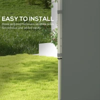 Outsunny 10' x 20' or 10' x 10' Pop Up Canopy Sidewalls, 2 Pack Gazebo Side Panels, Sides Replacement, with Zipped Doors(m-6)