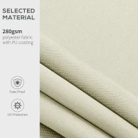 Outsunny 10' x 8' Retractable Awning Fabric Replacement Outdoor Sunshade Canopy Awning Cover, UV Protection, Cream White(m-4)