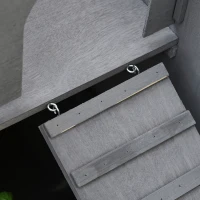 PawHut Rabbit Hutch Bunny Cage Small Animal Habitat with Ramp, Removable Tray and Openable Top, Inddor/Outdoor, Grey(m-8)