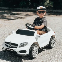 Aosom Replacement for Electric Kids Ride On Car Mercedes GLA AMG Licensed 6v Battery Powered Vehicle with High/Low Speed Headlight Music Remote Control White(m-1)