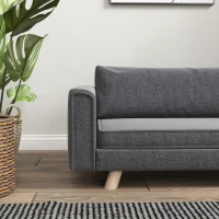 PawHut Raised Dog Sofa, Elevated Pet Sofa for Small and Medium Dogs with Removable Seat and Back Cushions, Anti-Slip Pads, Gray(m-8)