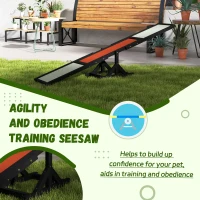 PawHut Wooden Dog Agility Seesaw for Training and Exercise, Black(m-7)