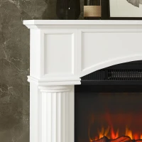 HOMCOM Modern Fireplace Mantel, Freestanding Fireplace Surround for Electric Fireplaces, 43.3" W x 39.8" H, White(m-8)