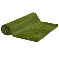Outsunny 13' x 3.3' Synthetic Artificial Grass Turf Realistic Fake Thick Grass with UV Protection & Drain Holes, Outdoor Easy to Clean Lawn Pet Turf with High Density, 1.2'' Height(m-7)