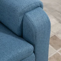 HOMCOM Lift Chair for Elderly, Power Chair Recliner with Footrest, Remote Control, Side Pockets for Living Room, Blue(m-9)