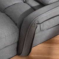 HOMCOM Convertible Floor Sofa Bed, Recliner Armchair Upholstered Sleeper Chair with Pillow for Living Room Bedroom Lounge, Gray(m-9)