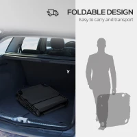 Outsunny 2 Piece Folding Chaise Lounge Pool Chairs with 5-level Reclining Back, Reading Hole, Side Pocket, Black(m-7)