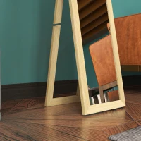 HOMCOM 15" x 62" Full Length Mirror for Bedroom, Free Standing Dressing Mirror, Wall Mirror for Living Room, Oak(m-10)