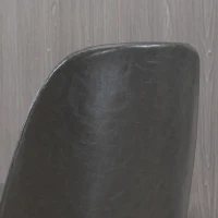 HOMCOM Dining Chairs Set of 2, Modern Kitchen Chairs with Faux Leather Upholstery and Steel Legs for Living Room, Dining Room, Bedroom, Dark Gray(m-9)