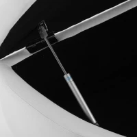 HOMCOM Half Moon Storage Ottoman, Upholstered Button Tufted Storage Bench with Lift Lid and Wood Legs, for Living Room, Entryway, White(m-9)