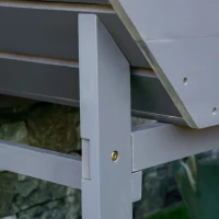 Outsunny Elevated Planter Box with Legs Wood Raised Garden Bed with Non-Woven Fabric, Elevated Planting Box, Outdoor Vegetable Flower Container, Grey(m-9)