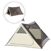Outsunny 2-3 People Pop Up Camping Tent Waterproof Automatic Instant Tent Portable Cabana Beach Tent with Rainfly, Carry Bag, Windows and Doors, Outdoor Camping Hiking Indoor(m-11)