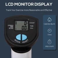 Soozier Twist Stepper Exercise Machine with Adjustable Resistance, LCD Screen - White & Blue(m-4)