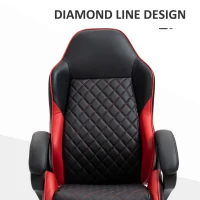 Vinsetto High Back Office Chair Gaming Chair Racing Executive Desk Chair with PU Leather, Adjustable Height, Red(m-6)