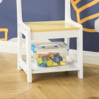 Qaba 3-in-1 Kids Activity Table and Chairs Set with 3 Surfaces for Drawing, Lego Building, Road Map with 2 Cars, Storage Baskets, Toddler Activity Table for Preschool Children(m-9)