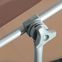 Outsunny Outdoor Pool Chaise Lounge Chair, Folding Tanning Chair with Sun Shade, Tan(m-8)