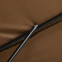 Outsunny 6.5x10ft Rectangle Aluminum Tilt Patio Umbrella, Garden Market Parasol, Outdoor Sunshade Canopy with Crank, Coffee(m-10)