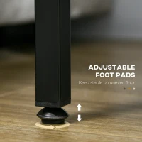 HOMCOM End Table with Wireless Charging Station, 2 USB Ports, Rustic Brown(m-7)