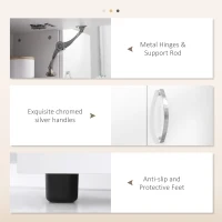 HOMCOM 66" Buffet with Hutch, Kitchen Pantry Cabinet with 2 Large Cabinets, Flip Up Door, 3 Drawers and Countertop, White(m-6)