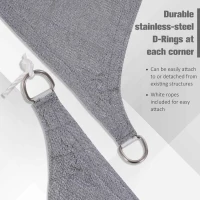 Outsunny 10ft x10ft Square Canopy Sun Sail Shade Garden Cover UV Protector Outdoor Patio Lawn Shelter with Carrying Bag Grey(m-4)