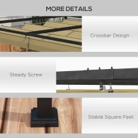 Outsunny 13' x 10' Patio Pergola with Retractable Canopy, Outdoor Sun Shelter, Yard Shade, Khaki(m-6)