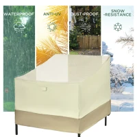 Outsunny 38.2-Inch Waterproof Single Seat Chair Sofa Cover Outdoor Garden Patio Furniture Protector(m-6)