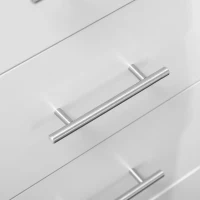 HOMCOM Chest of Drawers, Dresser with 6 Drawers for Bedroom, 6 Drawer Dresser for Living Room, White(m-7)