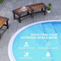 Outsunny Wooden Outdoor Bench, Wrap Around Tree Bench with Slatted Seat for Yard, Garden, Deck, Lawn, Brown(m-7)