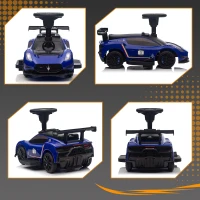 Qaba 6V Maserati GT2 Licensed Electric Car for Kids, Ride on Car with Under Seat Storage, LED Headlights Music, Blue(m-9)