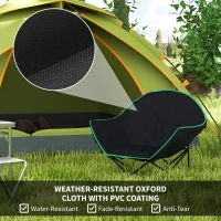 Outsunny Foldable Camping Chair Padded Moon Saucer Chair with Carry Bag, Storage Pocket for Outdoor, Beach, Picnic, Hiking, Fishing, Travel(m-4)