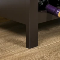 HOMCOM Wine Bar Cabinet, Modern Buffet Cabinet with 16-Bottle Wine Holder and Drawer, Kitchen Storage Cabinet for Living Room, Home Bar, Dark Brown(m-8)