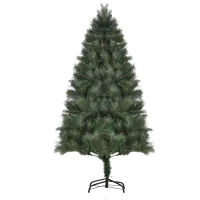 HOMCOM 6 FT Christmas Tree Artificial Pine Tree Christmas Decoration 375 Branches Green(m-2)