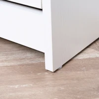 HOMCOM Slim Shoe Storage, Trendy Shoe Rack with 3 Large Fold-Out Drawers & a Spacious Top Surface, White(m-9)