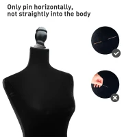 HOMCOM Female Fashion Mannequin Dress Form Torso Dressmaker Stand Clothing Display w/ Base (Black)(m-4)