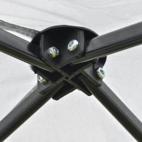 Outsunny 7' x 7' Pop Up Canopy Gazebo Tent with Backpack & Adjustable Legs, White(m-9)