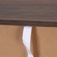 HOMCOM Wood Small Bookshelf 2 Tier Storage Rack Chest Unit Home Office Furniture Walnut(m-6)