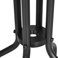 Outsunny 24" Patio Table Round Tempered Glass Top Outdoor Dining Steel Frame Backyard(m-10)