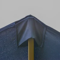 Outsunny Double-Sided Patio Umbrella, Rust-Resistant Steel, Poolside Shade, Dark Blue(m-9)