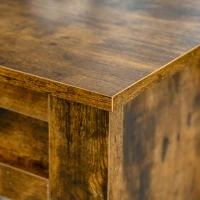 HOMCOM Lift Top Coffee Table with Hidden Storage Compartment and Open Shelves, Lift Tabletop Pop-Up Center Table for Living Room, Brown(m-10)