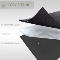 Outsunny 2 Piece Outdoor Patio Folding Chair Set, Aluminum Frame Portable Reclining Camping Seats with Soft Padding & Adjustable Backrest, for Garden, Outdoor, Backyard, Black(m-5)