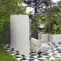 Outsunny Instant Canopy Sidewall with 4 Storage Bag for 10 x 10 ft Straight Leg Pop Up Canopies, 1 Pack Sidewall Only, White(m-9)