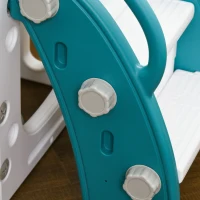 Qaba 7 in 1 Toddler Slide with Basketball Hoop, Climber, Telescope, Tunnel, Steering Wheel, for 1-3 Years, Yellow(m-9)