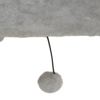 PawHut 4 Piece Cat Wall Shelves with Scratching Post, Ladder, Condo, Jumping Platforms, Light Grey(m-9)